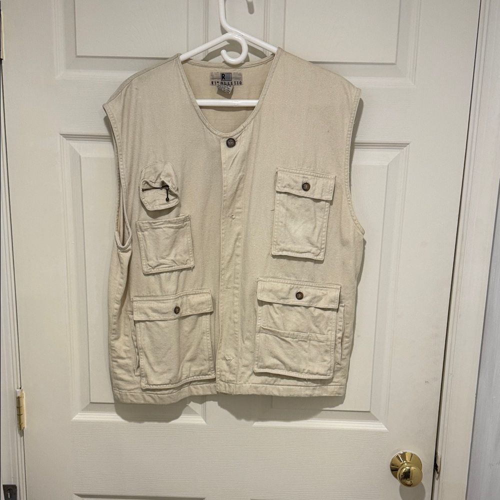 Rigolletto 100% Cotton Khaki Outdoor Fly Fishing Vest